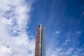 Blue sky, white clouds and skyscrapers