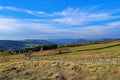 Blue sky and white clouds moment at Longshaw, near Grindleford, East Midlands.