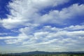 blue sky White clouds and  mountains ,Cumulus ,Clouds of Vertical Development Royalty Free Stock Photo