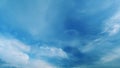Blue Sky White Clouds Moving In Opposite Direction. B-Roll Clouds While Sunrise Sky. Paradise Concept. Background Royalty Free Stock Photo