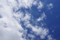 Blue sky, white clouds, natural beautiful, transparent, refreshing, see the sun shining Royalty Free Stock Photo