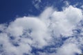 Blue sky, white clouds, natural beautiful, transparent, refreshing, see the sun shining Royalty Free Stock Photo
