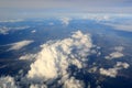 Blue sky white clouds over Central Europe Royalty Free Stock Photo