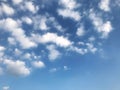Blue sky and white clouds patterns backgrounds Royalty Free Stock Photo