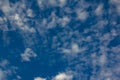 Blue sky with white clouds.