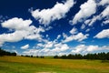 The blue sky and white clouds