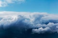Cumulus cloud layer and blue sky. Royalty Free Stock Photo