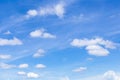 Blue sky with white clouds, rain clouds on sunny summer or spring day for background design Royalty Free Stock Photo