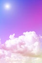 Blue sky with white clouds. rain clouds and sunshine on sunny summer or spring day Royalty Free Stock Photo