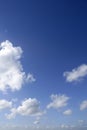 Blue sky white clouds in a summer clean day Royalty Free Stock Photo