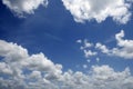 Blue sky white clouds in a summer clean day Royalty Free Stock Photo