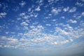 Blue sky white clouds in a summer clean day Royalty Free Stock Photo