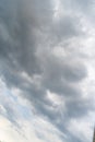 Blue Sky with White Clouds, Sunny Cloudy Sky Texture Background, Fluffy Clouds Pattern, Sunny Cumulus Royalty Free Stock Photo