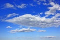 Blue sky with white clouds on a sunny day
