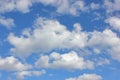 Blue sky with white clouds on a sunny day