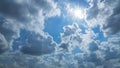 Blue sky with white clouds