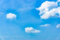 Blue Sky with white clould in season summer, high season Royalty Free Stock Photo