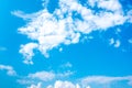 Blue sky and white cumulus clouds Royalty Free Stock Photo
