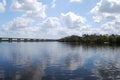 Fort hamer bridge over the manatee river near Bradenton Florida Royalty Free Stock Photo