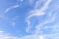 Blue sky & white fluffy tiny clouds background and pattern Royalty Free Stock Photo