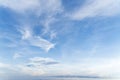 Blue sky and white fluffy tiny clouds background and pattern Royalty Free Stock Photo