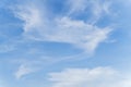 Blue sky / white fluffy tiny clouds background and pattern Royalty Free Stock Photo
