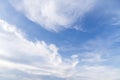 Blue sky / white fluffy tiny clouds background and pattern Royalty Free Stock Photo