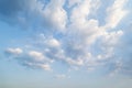 Blue sky and white fluffy tiny clouds background and pattern Royalty Free Stock Photo