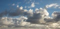 Cloudscape in the dusky sky. Royalty Free Stock Photo