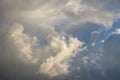 Cloudscape in the dusky sky. Royalty Free Stock Photo