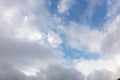 Blue sky with a white and grey cloud Royalty Free Stock Photo
