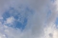 Blue sky with a white and grey cloud Royalty Free Stock Photo