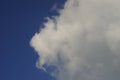 Blue sky with white grey clouds in summer sunny day Royalty Free Stock Photo