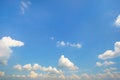 Blue sky and white puffy clouds Royalty Free Stock Photo