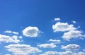 Blue sky and white puffy clouds Royalty Free Stock Photo