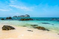 Blue sky and white sand at Bamboo Island, Thailand