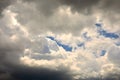 Blue sky with white storm nuves background retouching storm Royalty Free Stock Photo