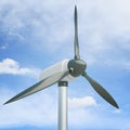 Blue sky wind generator Royalty Free Stock Photo