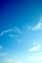 Blue sky and wispy clouds Royalty Free Stock Photo