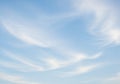 Blue sky with wispy, elongated cirrus Royalty Free Stock Photo