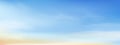 Blue sky and Yellow with altostratus clouds background,Vector Cartoon Morning Sky with cirrus clouds,Concept all seasonal horizon