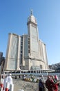 Blue sky and the zamzam tower in Mecca city