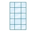 Blue skyscraper window isolated modern architecture facade, tall building window, glass panels Royalty Free Stock Photo