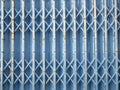 Blue slide steel shutter door, texture background