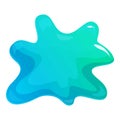Blue slime blob splashing making abstract organic shape Royalty Free Stock Photo
