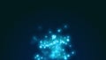 Blue slow glowing looped energy particles