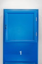 Blue small cabinet door Royalty Free Stock Photo