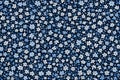 Blue small flower pattern background material,Generative AI Royalty Free Stock Photo