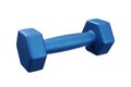 Blue small rubber textured dumbbells