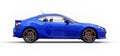 Blue small sports car coupe. 3d rendering